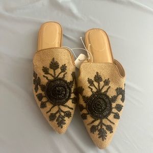 Embroidered Mules